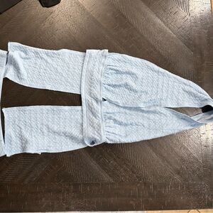 SHEIN Light Blue Textured Wrap Top